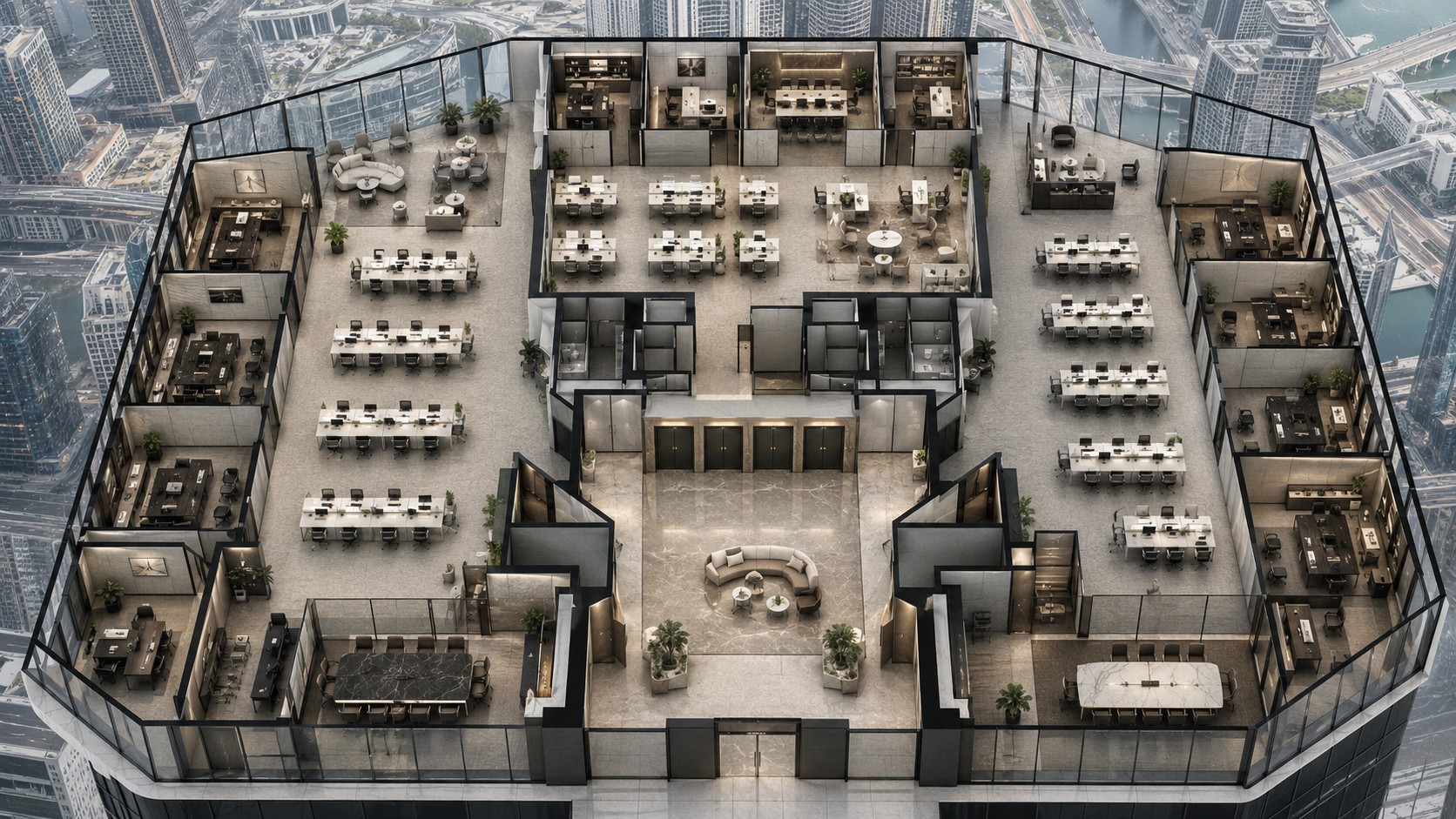 Luxury office subdivision plan